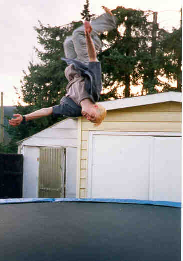Tommy on the trampoline